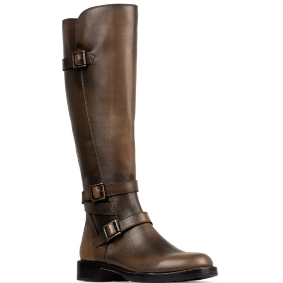 Donald J. Pliner Carlota Bronze Heeled Boots - Picture 2 of 14